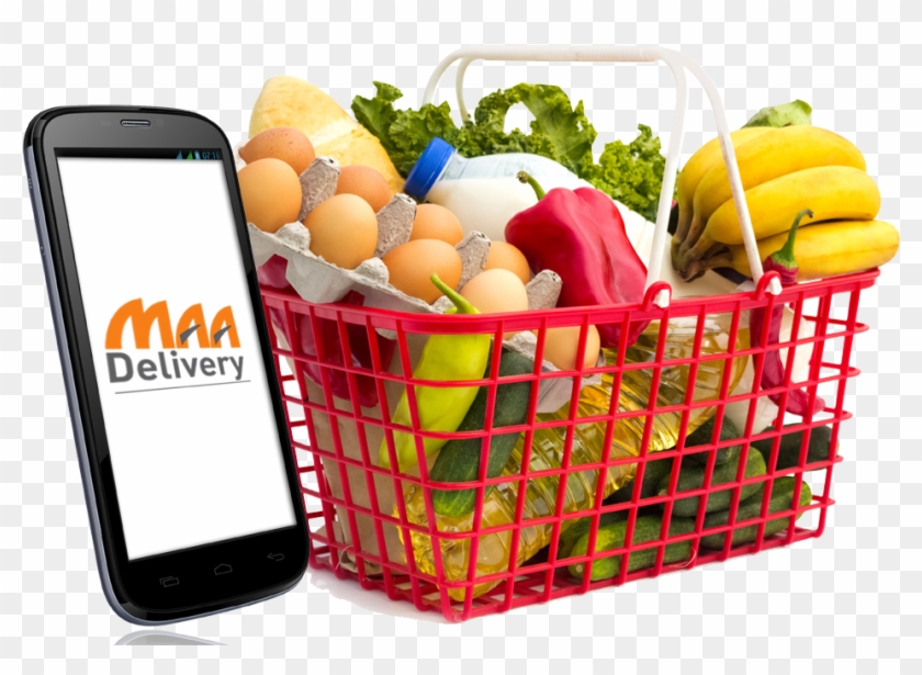 Grocery Basket Png - Shopping Basket Clipart #754782