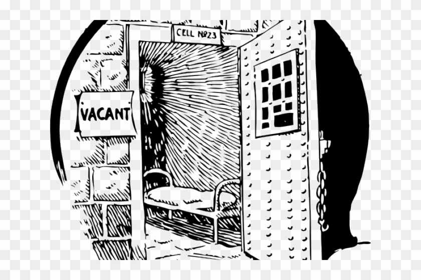 Jail Cell Clipart - Cartoon Drawing Of Prison Cell - Png Download #754837