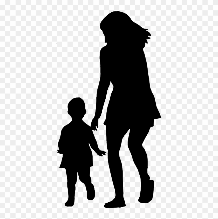 Silhouettes Of People - Children Silhouette Png Clipart