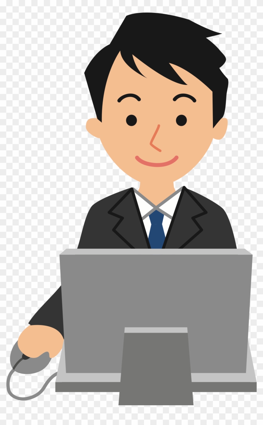 Big Image - Computer Worker Clip Art - Png Download #756845