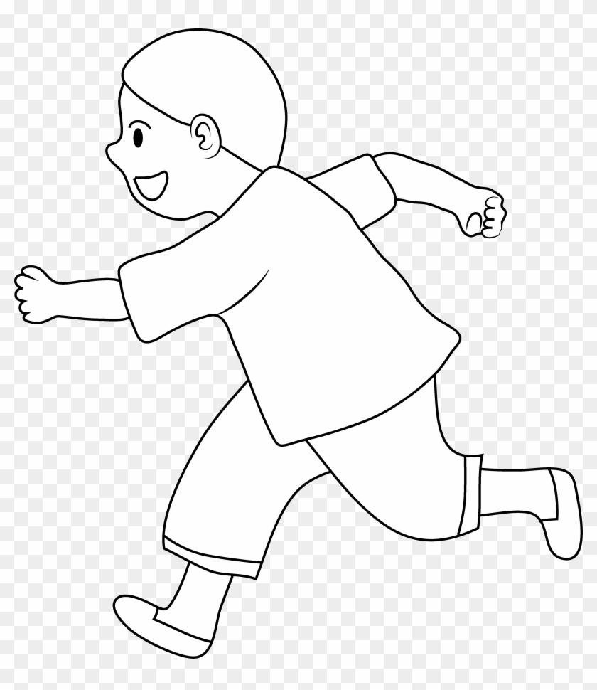 Boy - Walking Clipart Black And White Transparent - Png Download #757505