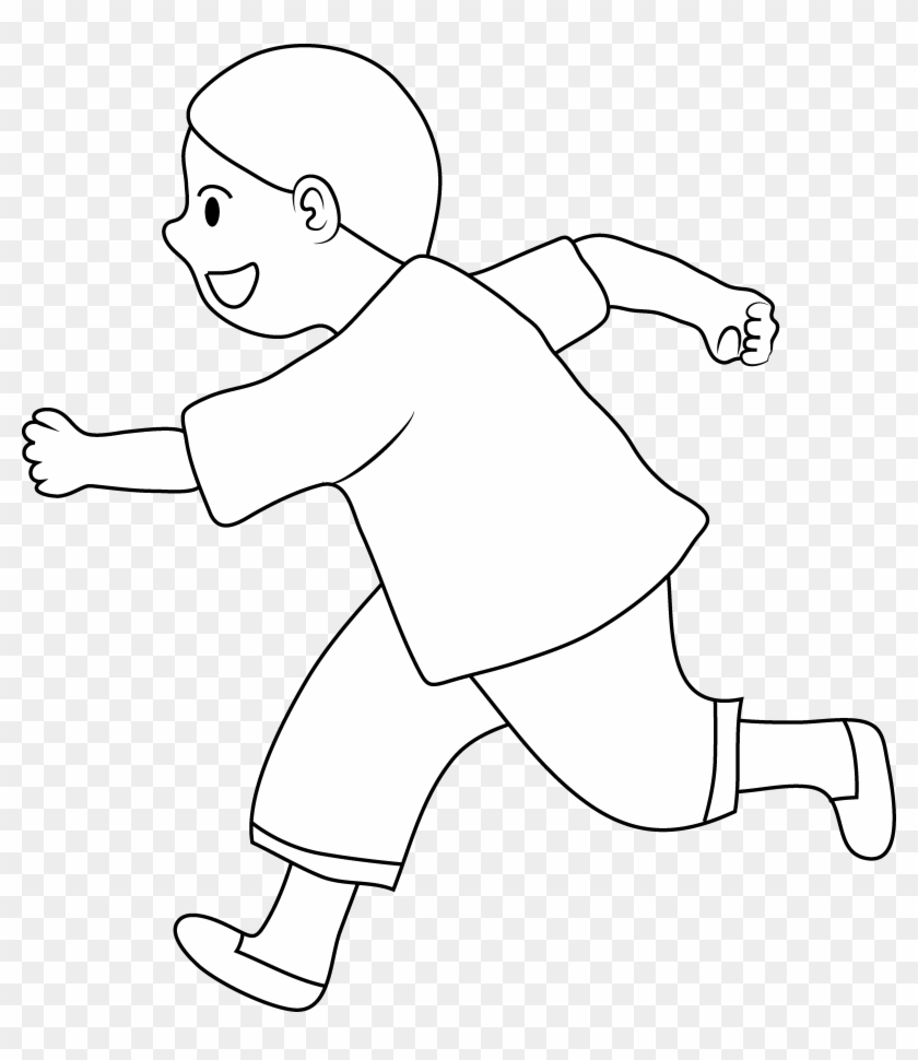 Boy - Walking Clipart Black And White Transparent - Png Download