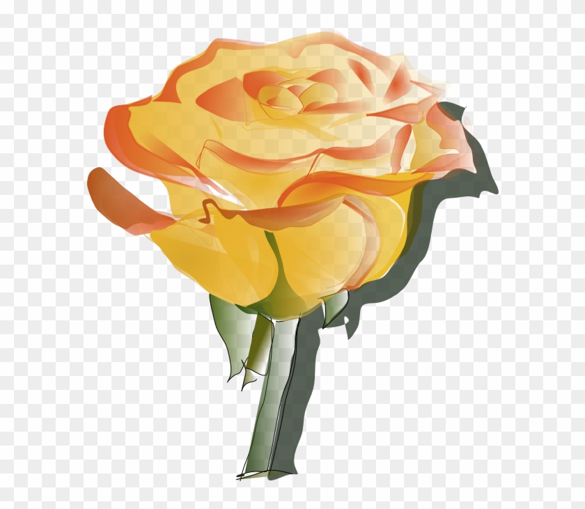 Yellow And Orange Blossom - Yellow Rose Single Gif Clipart