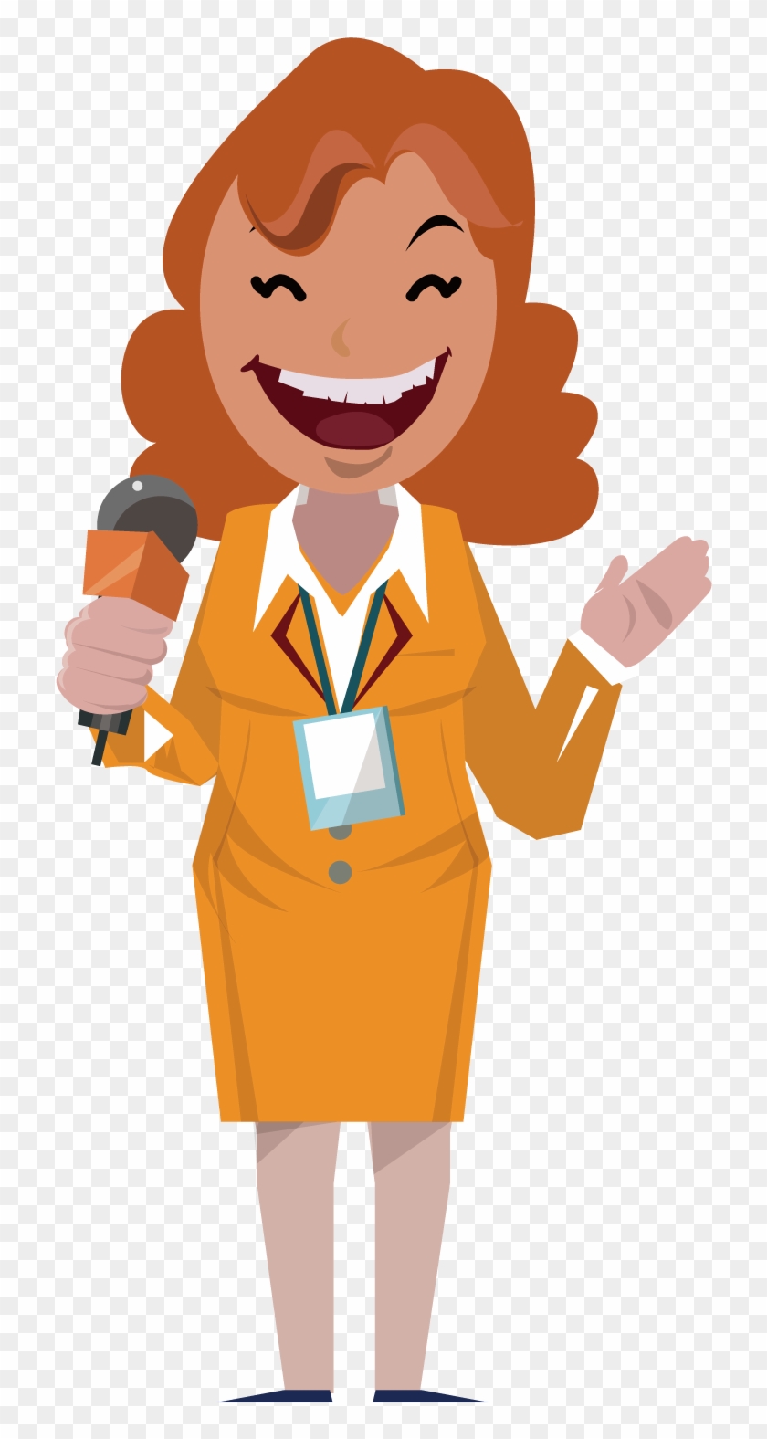 Journalist News Cartoon Clipart #758089