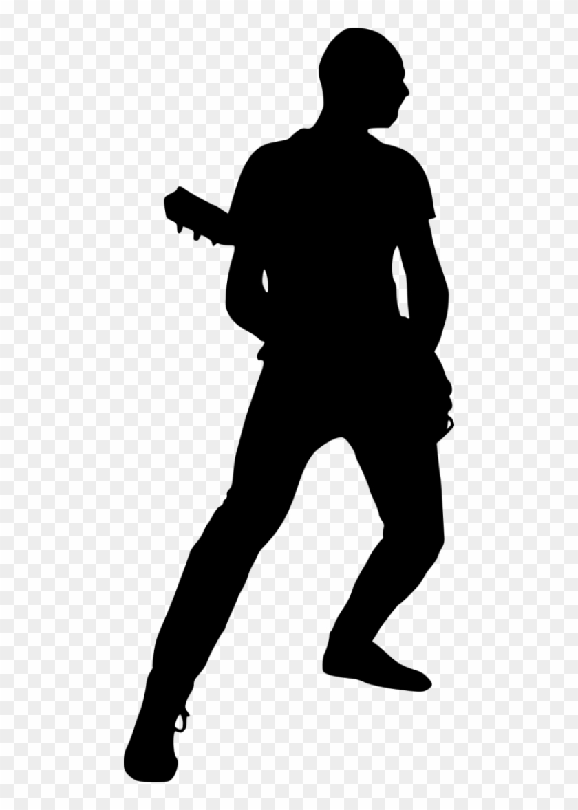 Free Png Electric Guitar Player Png - Silhouette Clipart