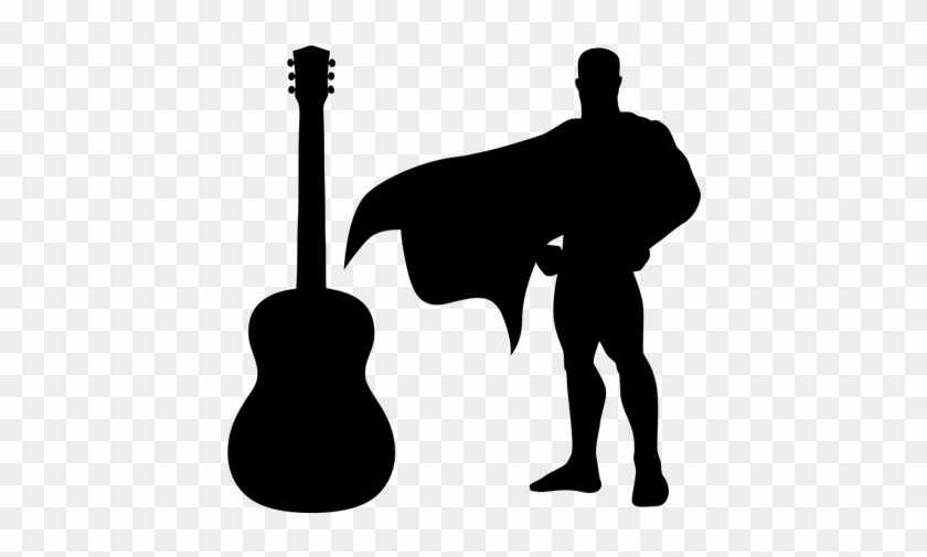 Nerd O Rama Guitarhero - Silhouette Clipart #758300