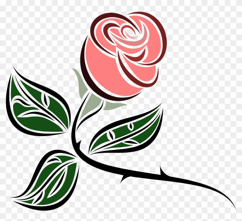 Picture Freeuse Stylized - Rosa Clip Art - Png Download
