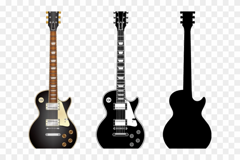 Guitar Clipart Silhouette - Gibson Les Paul Vector - Png Download #758484