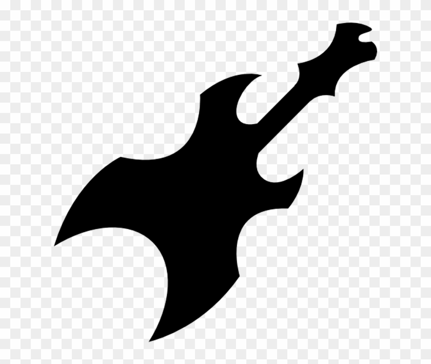 Electric Guitar With Sharp Tip Edges For Rockstar Free - Axe Guitar Body Clipart #758654