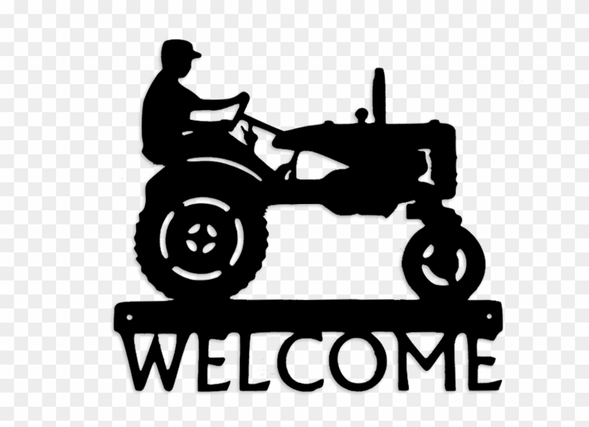 Farmall Tractor Png - Black Bear Metal Welcome Sign Clipart