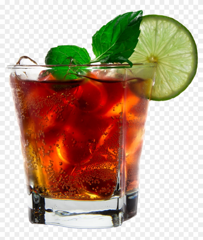 Cola With Ice Cubes Png Royalty-free Image - Tragos De Ron Png Clipart #758973