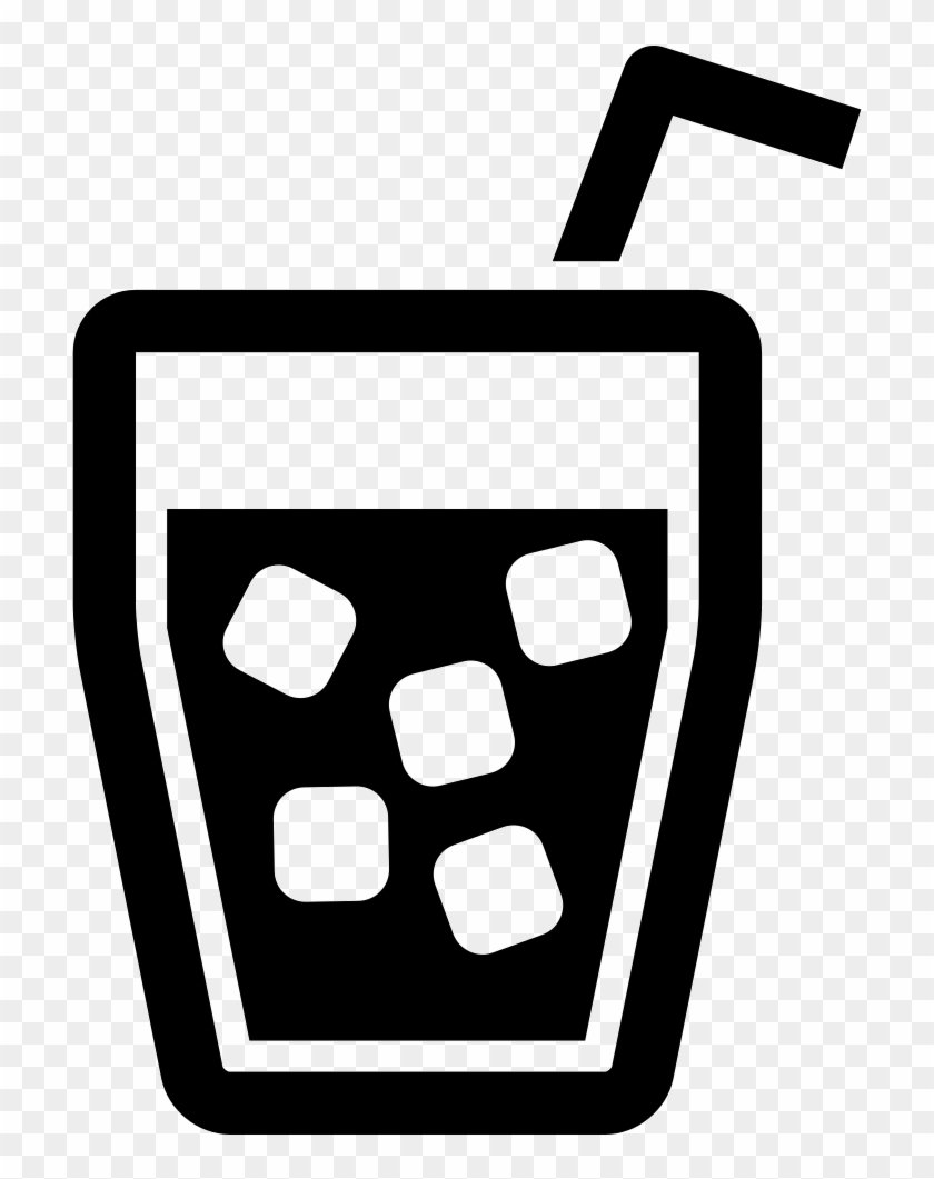 Drink Glass With Ice Cubes And Straw Comments - Drink Icon Clipart #759126