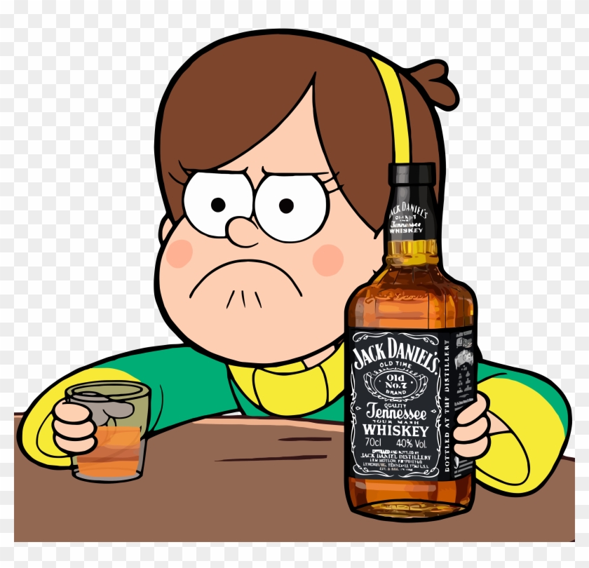 Jack Daniels Clipart Old Number 7 - Jack Daniels Bottle Cartoon - Png Download #759405
