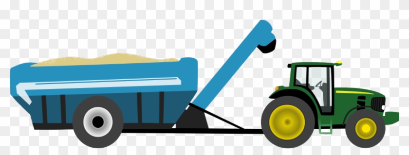 Tractor With Planter Clip Art - Tractor And Grain Cart Clipart - Png Download