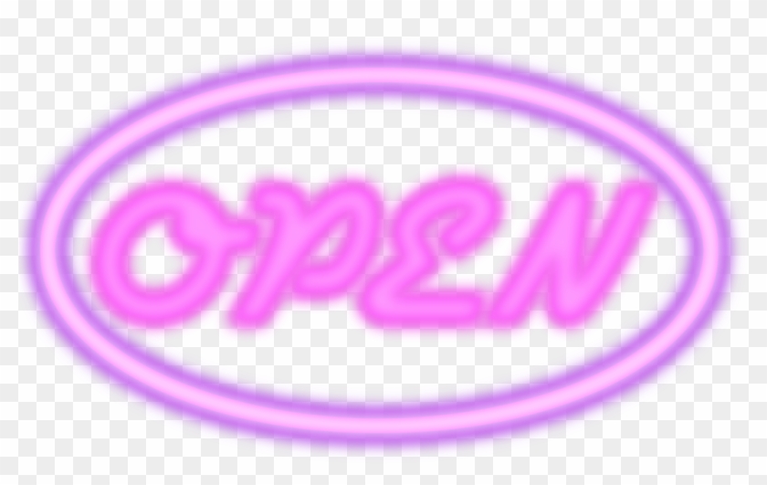Open Neon Sign Png Stock By Mom-espeace Pluspng - Pink Neon Sign Png Clipart #759597