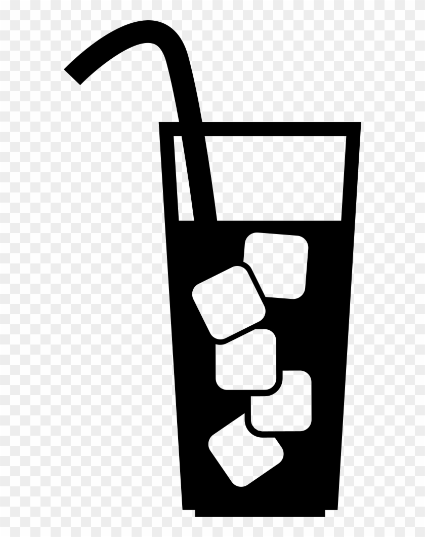 Glass With Beverage Ice Cubes And Straw Comments - Drink Clipart #759683