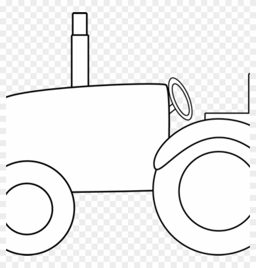 Black And White Tractor Clipart John Deere Tractor - Line Art - Png Download #759774