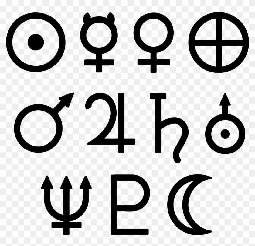Medium Image - Solar System Symbols Clipart