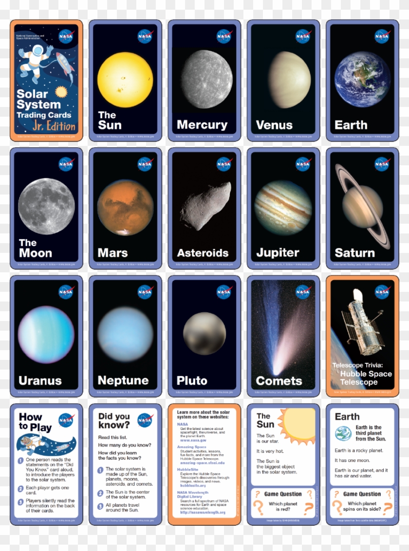 Solar System Flashcards Pdf Clipart #759991