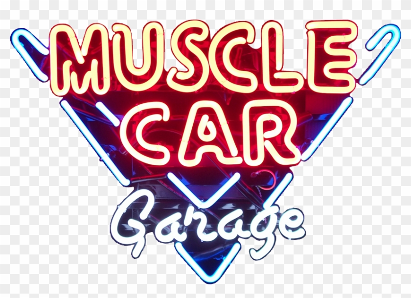 Muscle Car Garage Neon Sign - Muscle Car Garage Signs Clipart #760050