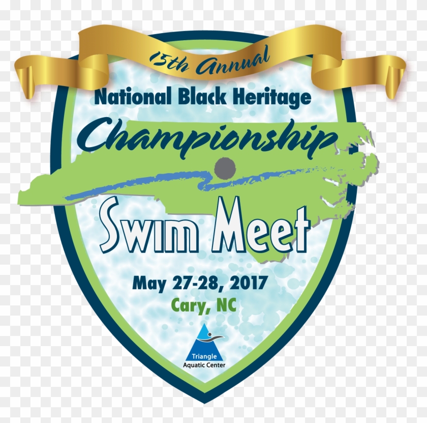 National Black Swim Meet Logo 2017 Outlines - Emblem Clipart
