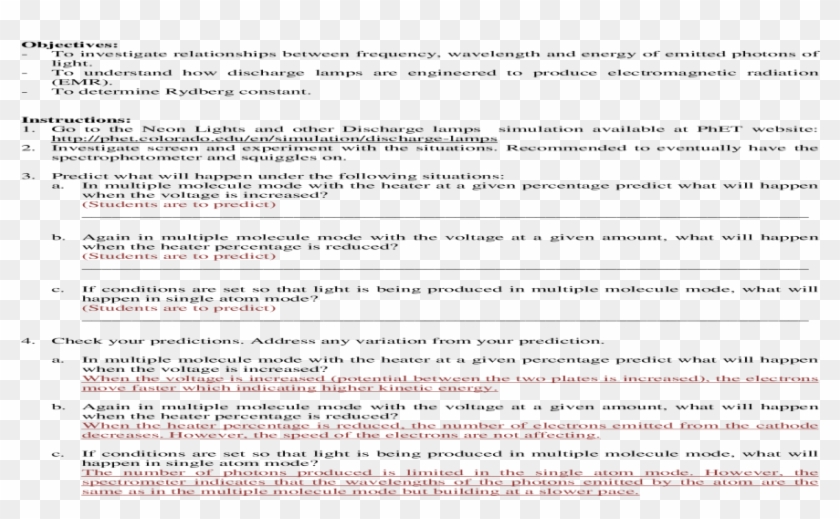 Discharge Lamps Phet Answers Clipart