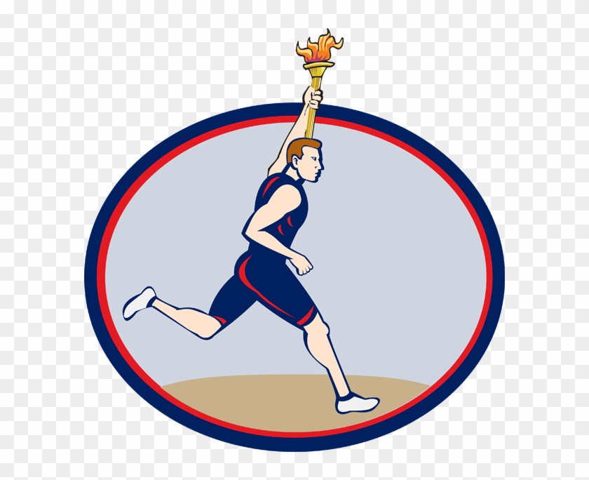 600 X 604 3 - Clip Art Olympic Torch - Png Download