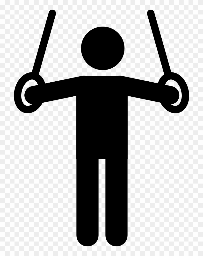 Individual Gymnast On Rings Comments - Gymnastic Rings Icon Clipart