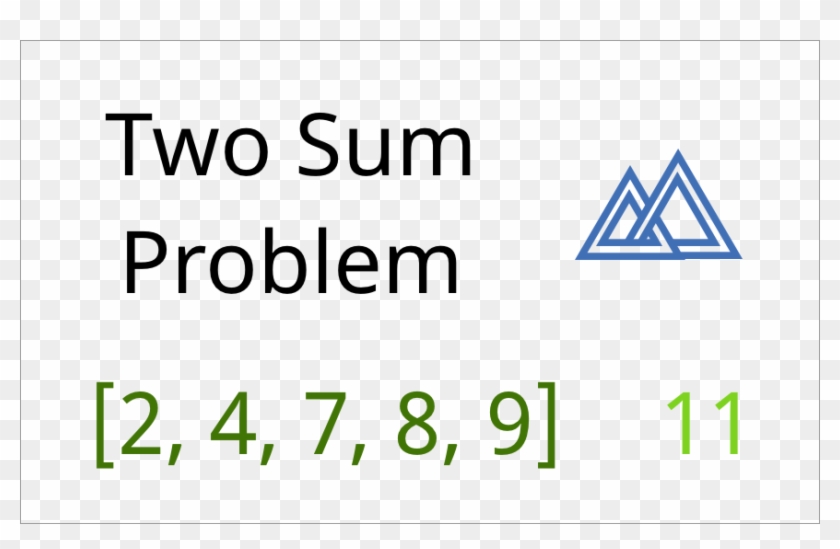 The Two Sum Problem Is A Common Interview Question, - Triangle Clipart