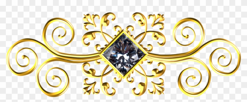Gold Square Gem - Ornament Golden Clipart