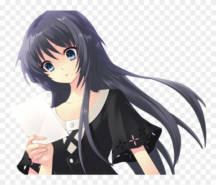 Cute Girl Png File - Anime Hand Holding Paper Clipart