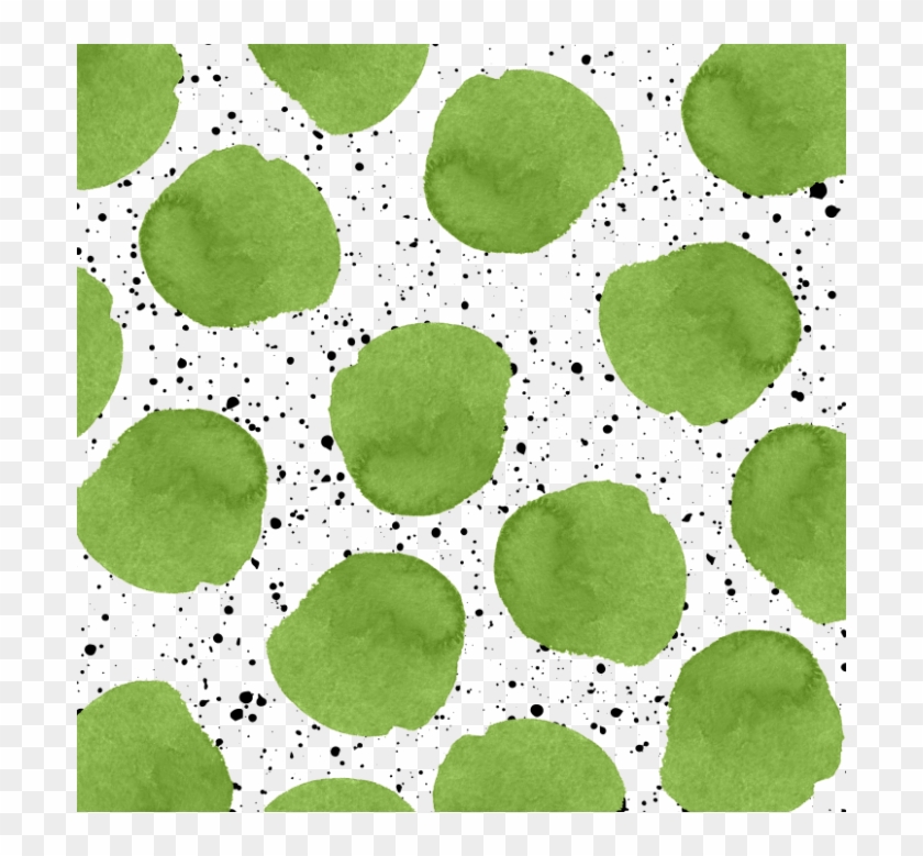 Modern Green Watercolor Polka Dots Black Brushstrokes - 神奇 寶貝 戰鬥 圓 盤 Clipart