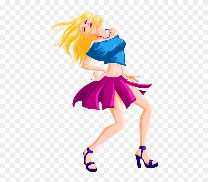 Dancing Girl Vector Png Transparent Image - Illustration Clipart