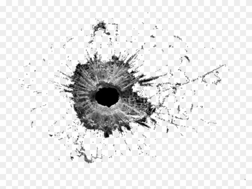 Glass Sticker - Bullet Hole Transparent Background Clipart