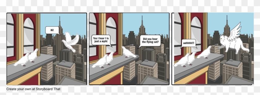 Flying Cat - Storyboard Clipart