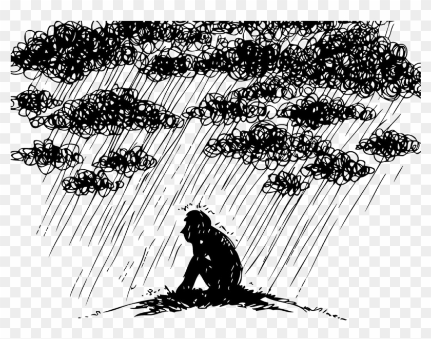 Depression Png Hd - Depression And Loneliness Drawings Clipart