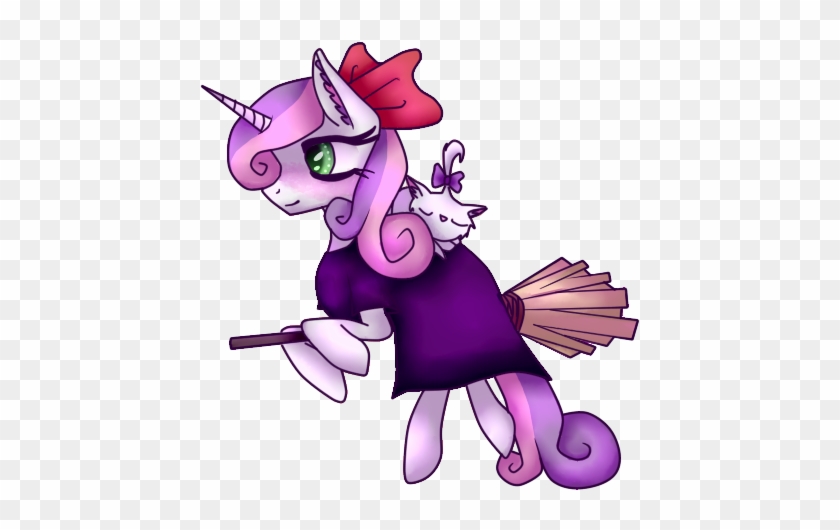 Blushing, Bow, Broom, Cat, Clothes, Dress, Ear Fluff, - Cartoon Clipart