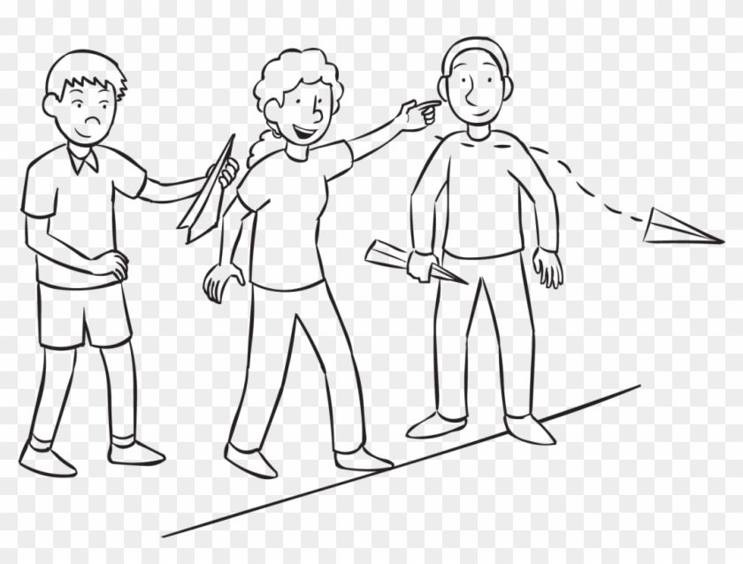 Paper-plane Contest - Line Art Clipart #764108
