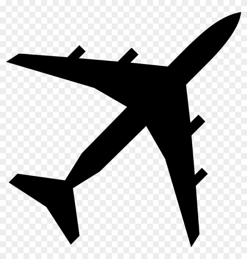 Fileairplane Silhouette 45degree Angle - Silhouette Of Airplane Clipart #764170