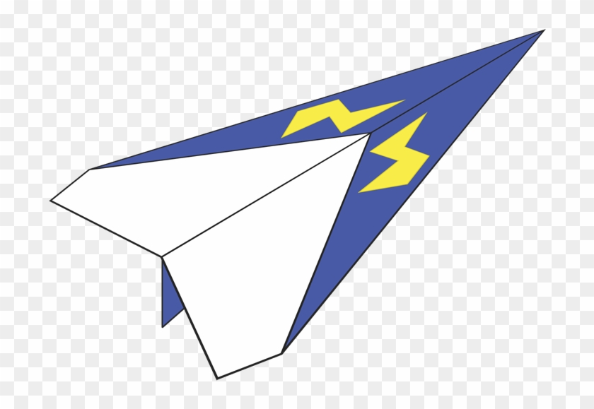 Image Of Plane - Lightning Bolt Paper Airplane Clipart