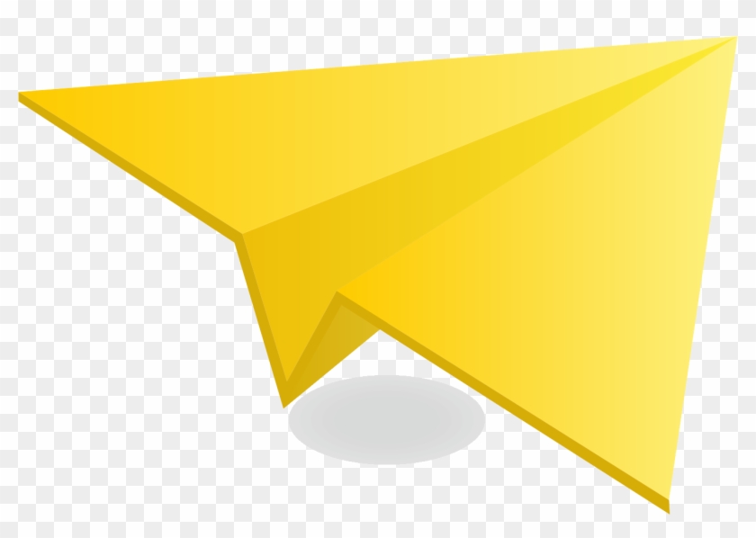Diy Papier, Yellow Paper, Paper Plane, Clip Art, Paper - Triangle - Png Download #764292