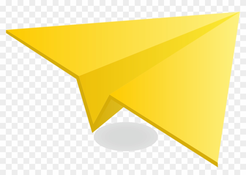Diy Papier, Yellow Paper, Paper Plane, Clip Art, Paper - Triangle - Png Download