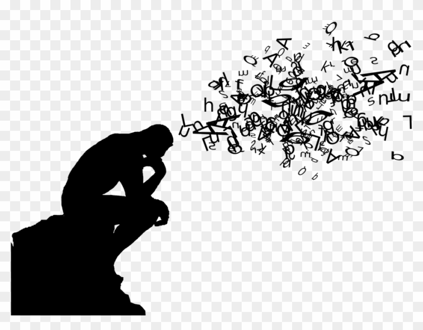 Dark Hole Of Depression - Pensador Em Preto E Branco Clipart