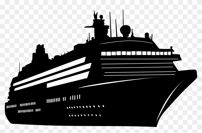 Transparent Cruise Ship Silhouette - Cruise Ship Silhouette Clipart