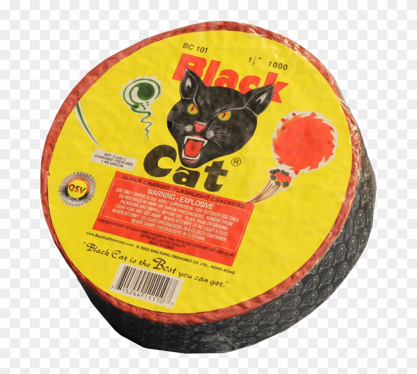 Black Cat 1,000 Roll - Black Cat Firecrackers 1000 Clipart