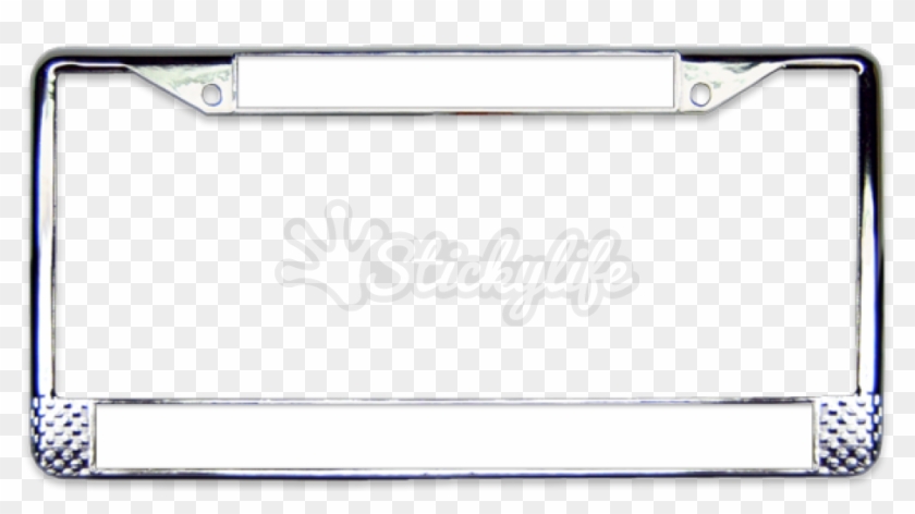 Metal License Plate Frame With Chrome Finish - Home Appliance Clipart #764717