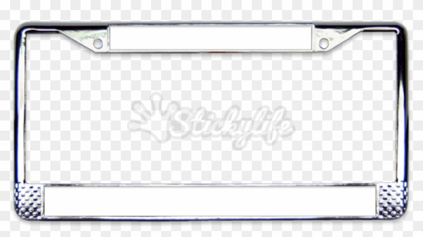 Metal License Plate Frame With Chrome Finish - Home Appliance Clipart