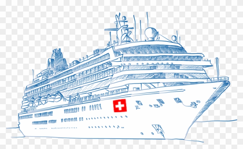 900 X 636 4 - Sketch Cruise Ship Drawing Clipart #765028