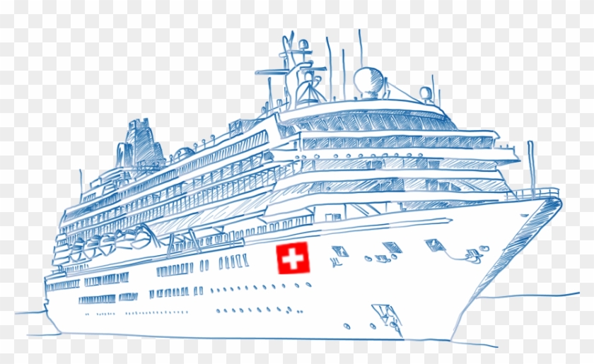 900 X 636 4 - Sketch Cruise Ship Drawing Clipart