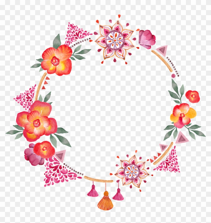Literary Fresh Garland Decoration Vector - Alles Liebe Zum Geburtstag Mama Clipart